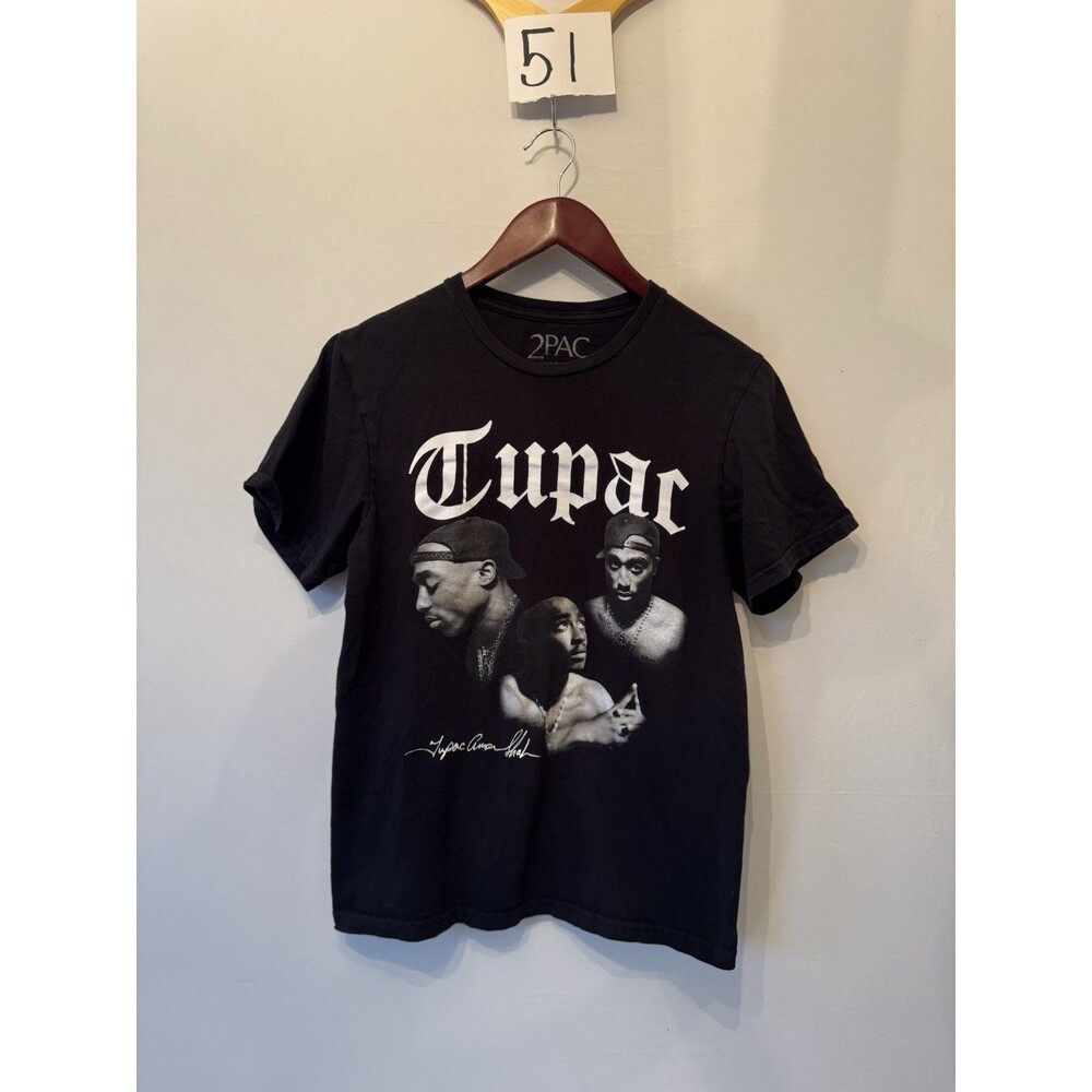 2Pac Tupac Black Graphic T-Shirt, Size S - Rap & Hip Hop Music Original